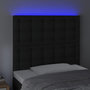 Voir la diapositive 3 : VIDAXL Tete de lit a LED Noir 90x5x118/128 cm Similicuir