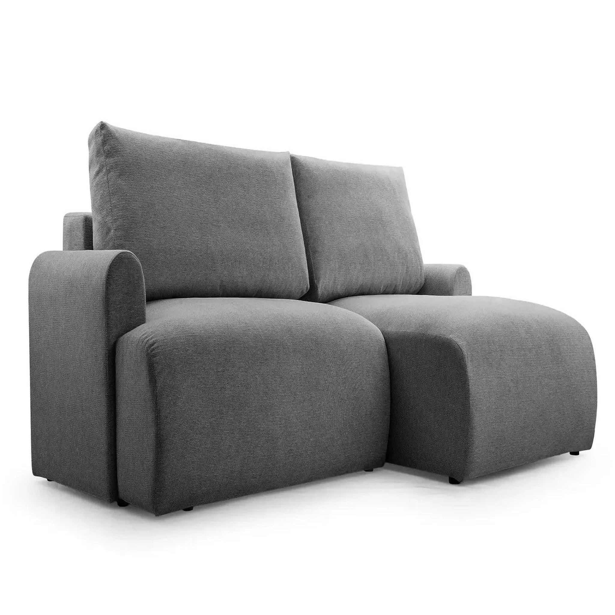 Voir la diapositive 6 : CASANOVA PARIS Raphaelle - canapé d'angle convertible tissu lisse 4 places droit