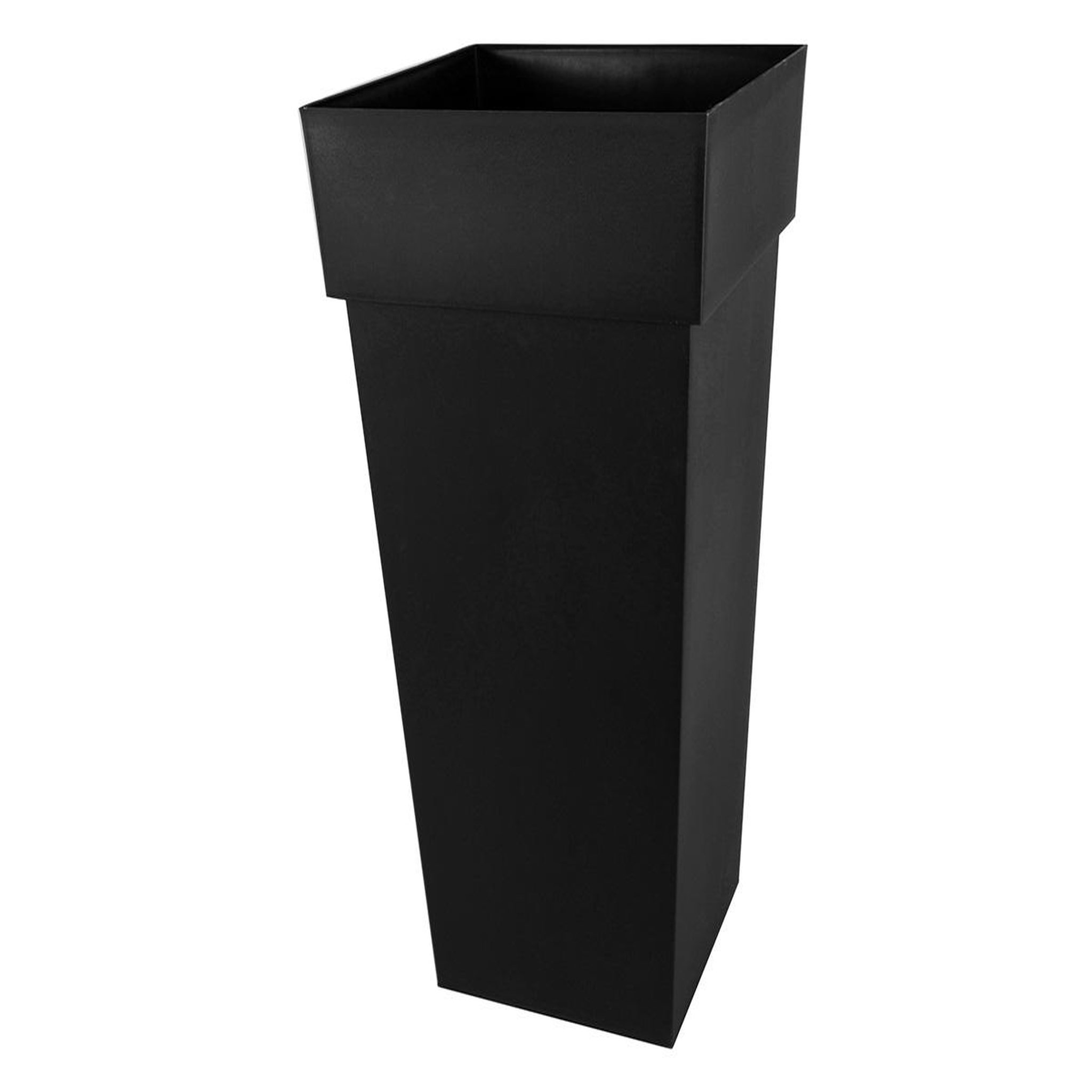 Eda Pot de fleur carré Toscane 43 x H.80 cm - Anthracite - Eda