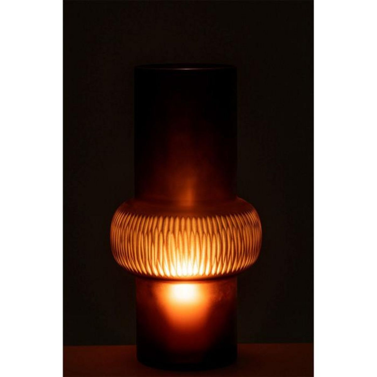 Paris Prix Vase Design Ligne & Boule  Octave  41cm Marron