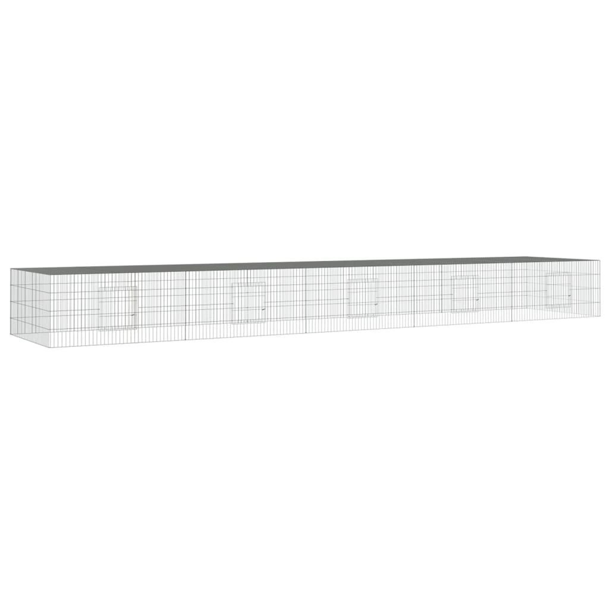 Voir la diapositive 2 : VIDAXL Cage a lapin 5 panneaux 541x109x54 cm Fer galvanise