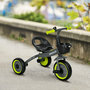 Voir la diapositive 4 : HOMCOM Tricycle enfant multi-équipé garde-boue sonnette panier pédales antidérapantes siège réglable avec dossier métal noir