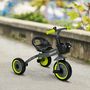 Voir la diapositive 4 : HOMCOM Tricycle enfant multi-équipé garde-boue sonnette panier pédales antidérapantes siège réglable avec dossier métal noir
