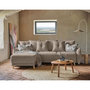 Voir la diapositive 1 : BEST MOBILIER Lena - canapé d'angle réversible convertible - 4 places - style scandinave