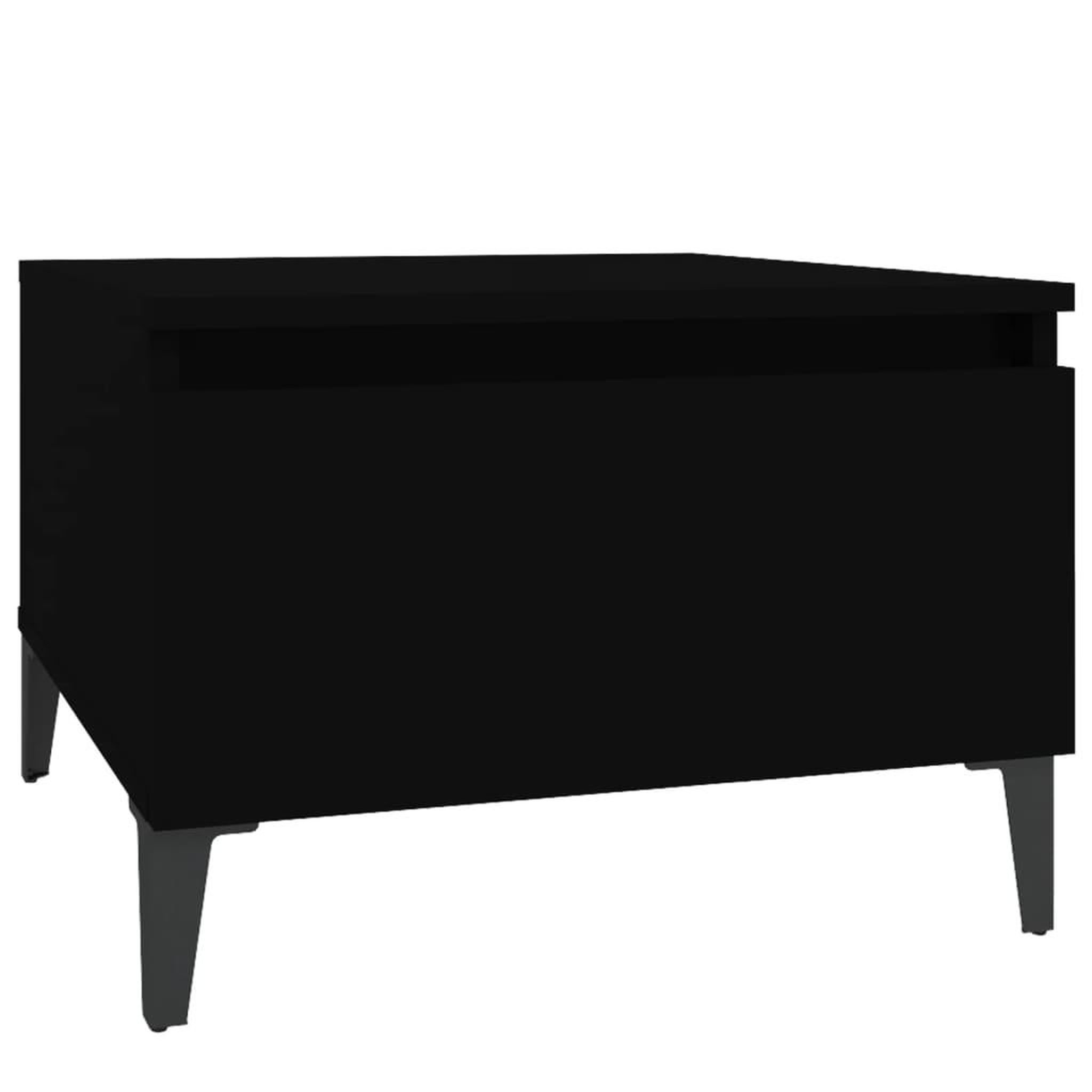 Voir la diapositive 2 : VIDAXL Table d'appoint Noir 50x46x35 cm Bois d'ingenierie