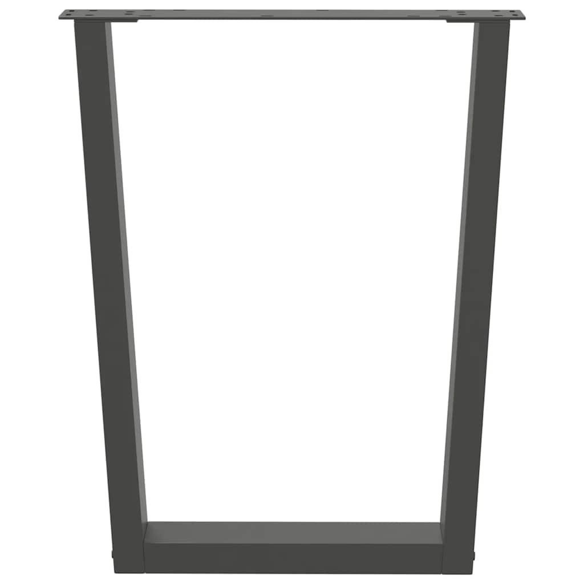 Voir la diapositive 5 : VIDAXL Pieds de table a manger forme de V 3 pcs 70x(72-73,3) cm acier