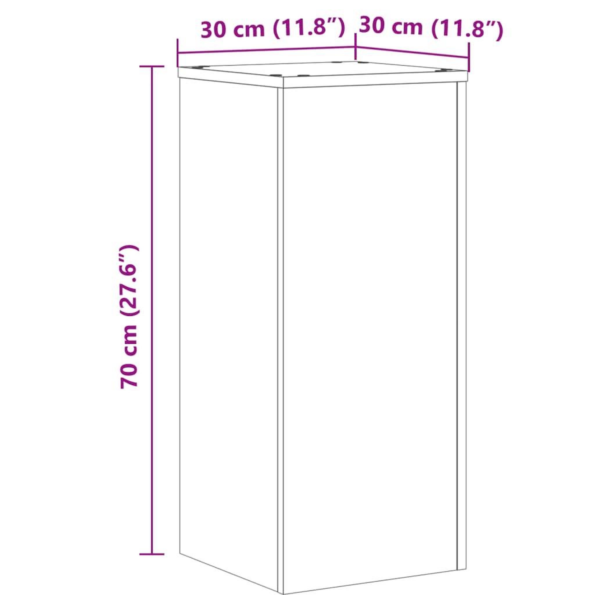 Voir la diapositive 6 : VIDAXL Supports pour plantes 2 pcs gris beton bois d'ingenierie