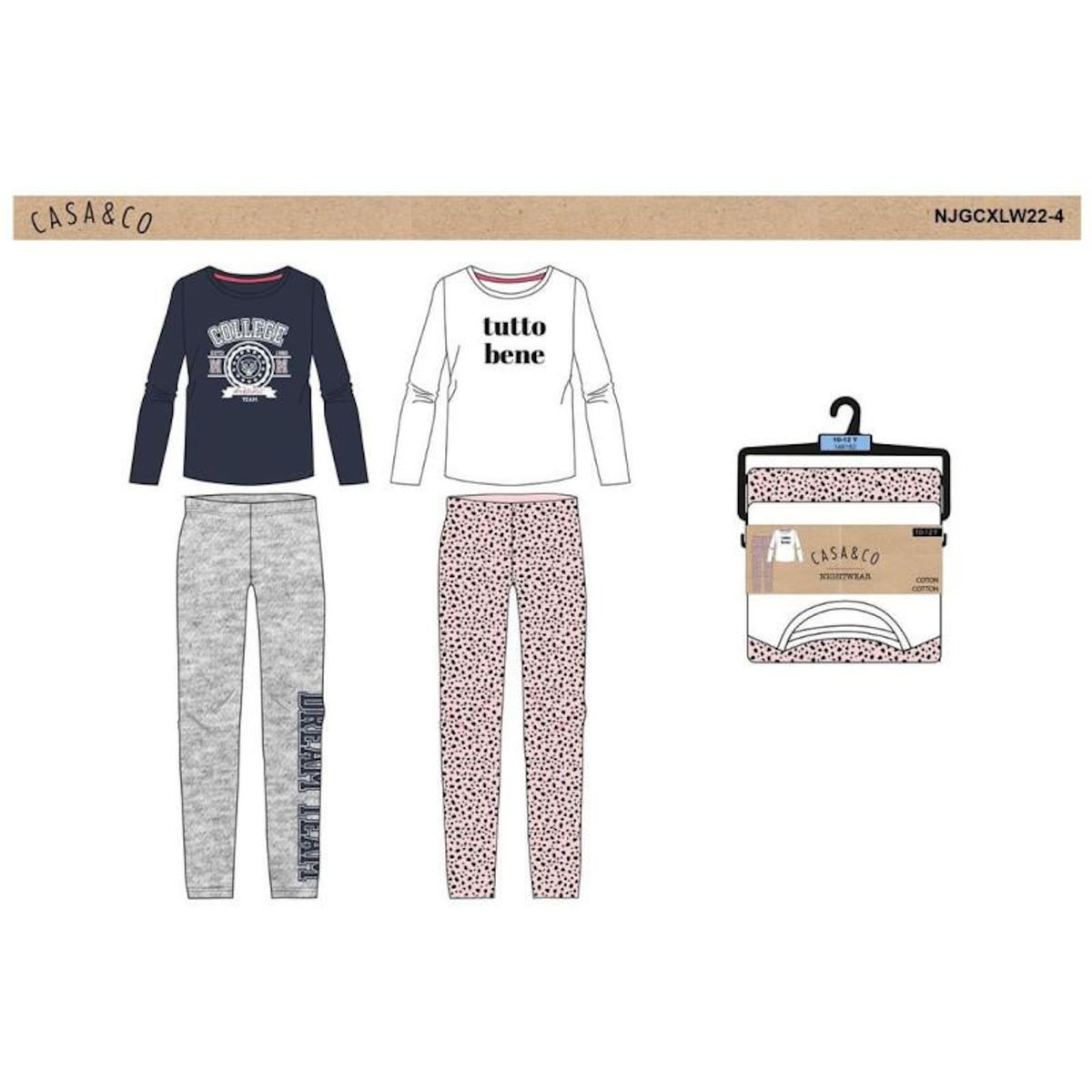 OZABI Pyjama Fille CASA AND CO