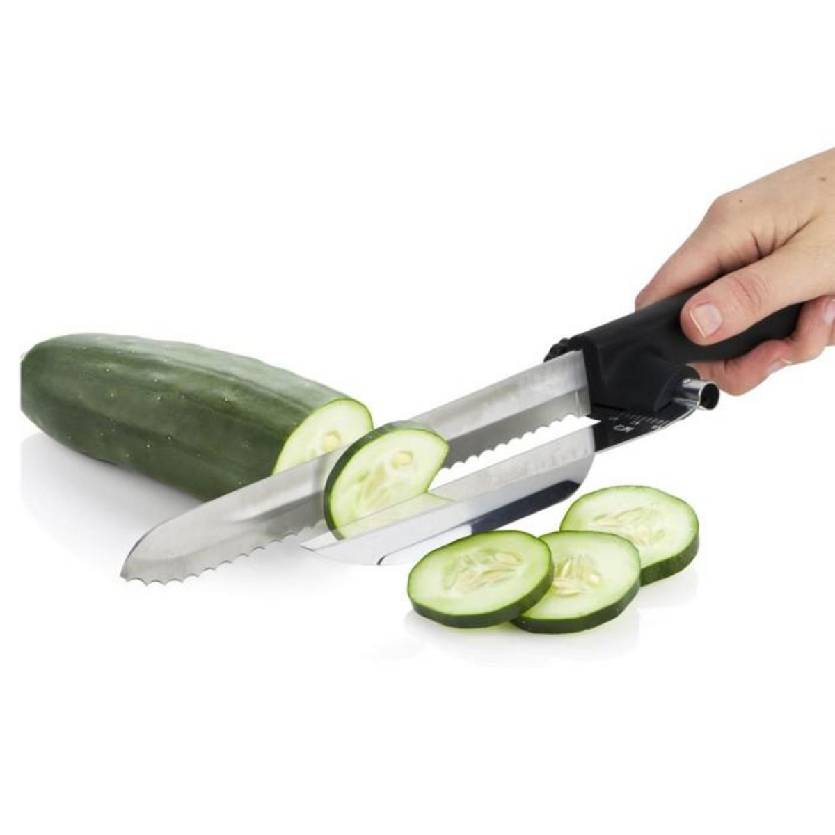 Paris Prix Couteau à Trancher  Épaisseur Réglable  32cm Noir