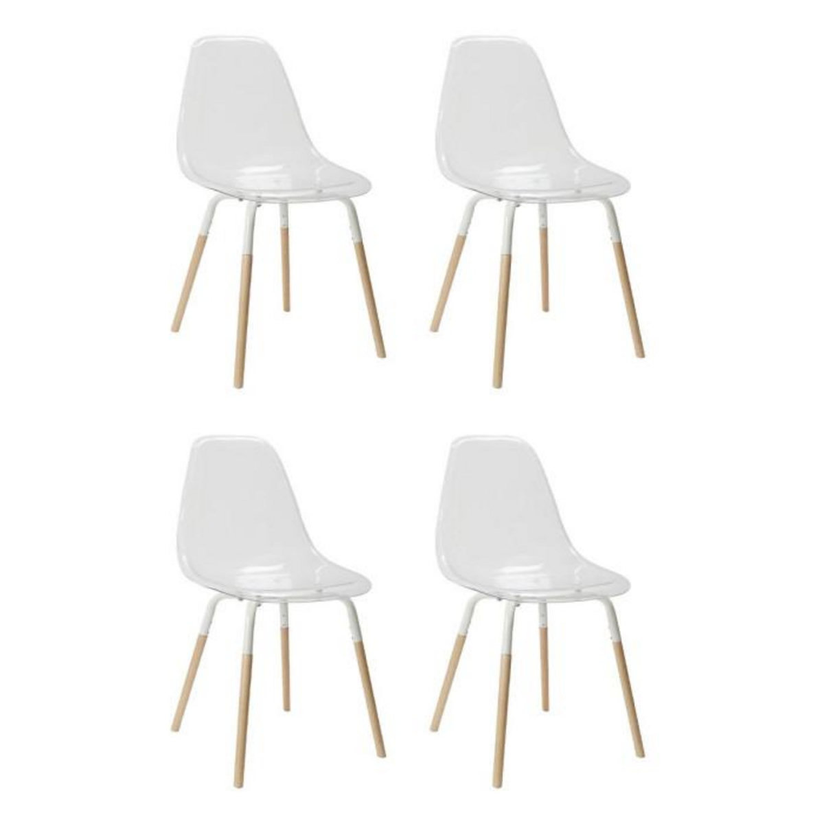 Paris Prix Lot de 4 Chaises Scandinaves  Phénix  81cm Transparent