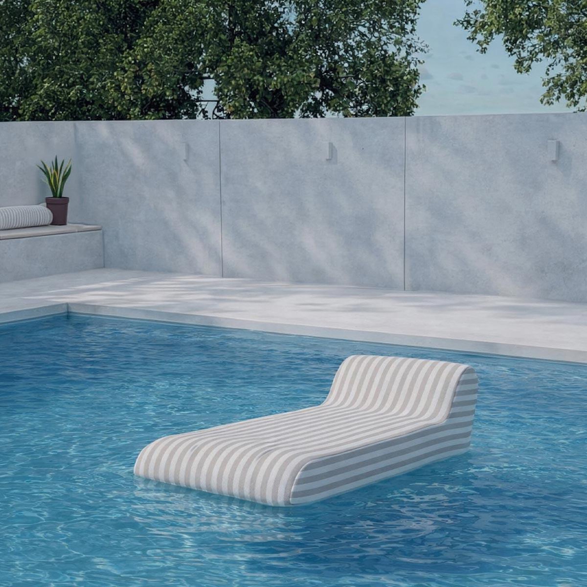 Voir la diapositive 4 : Paris Prix Transat à rayures  redang  168cm beige