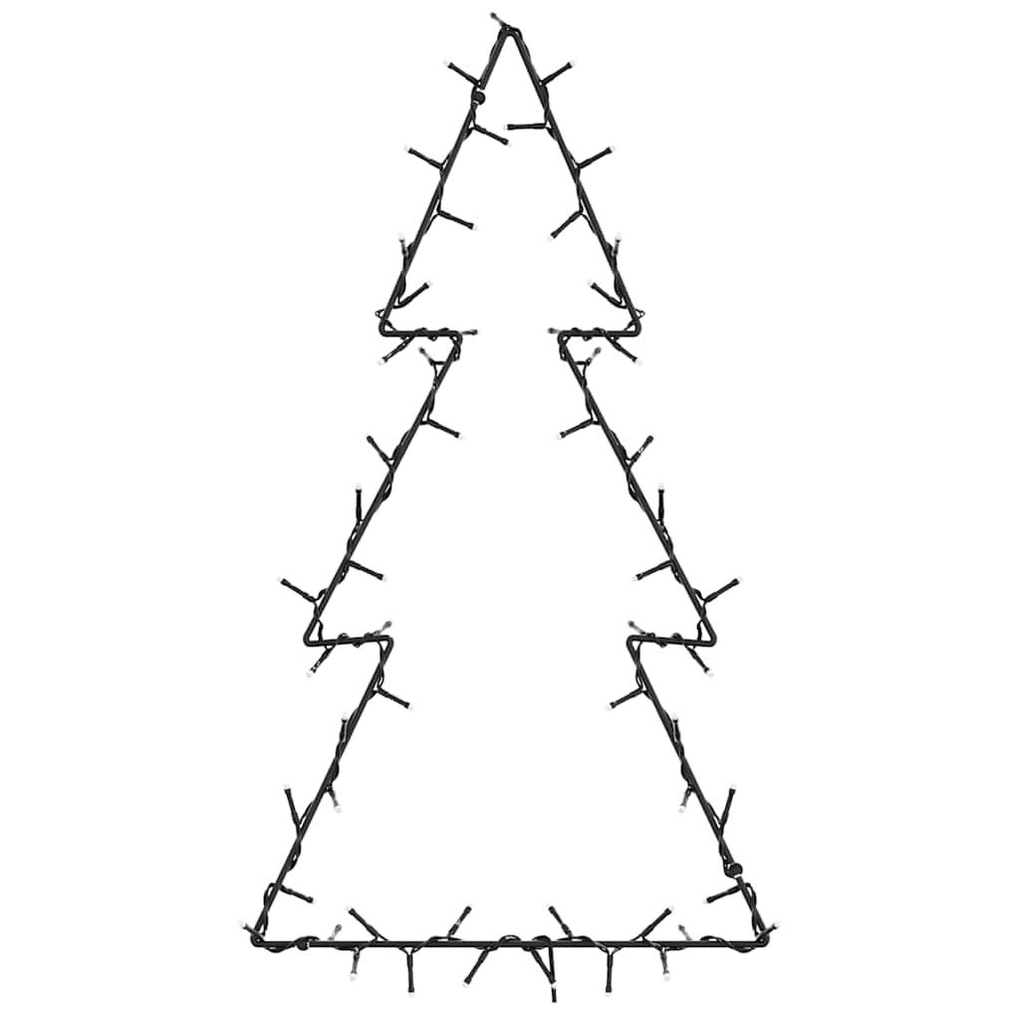 Voir la diapositive 4 : VIDAXL Lumieres de Noël silhouette d'arbre de Noël 80 LED blanc chaud