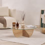 Voir la diapositive 3 : Habitat et Jardin Table basse en verre  Liya  90 x 90 x 30 cm - Chêne saphir