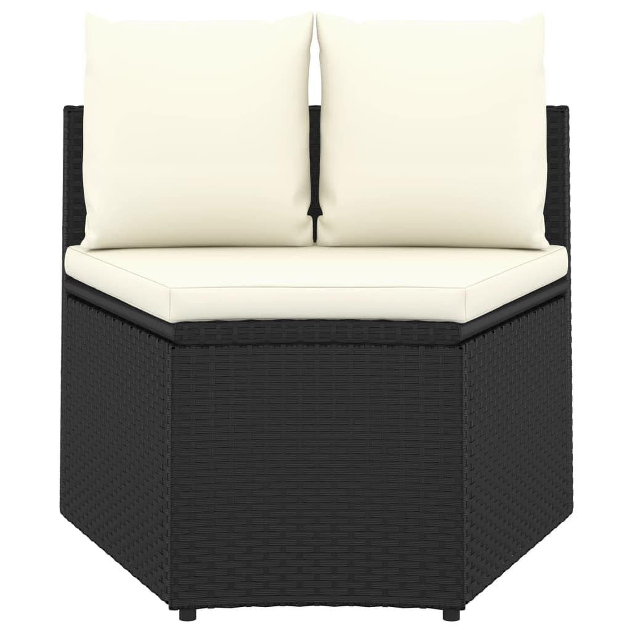 Voir la diapositive 5 : VIDAXL Salon de jardin 8 pcs avec coussins Resine tressee Noir