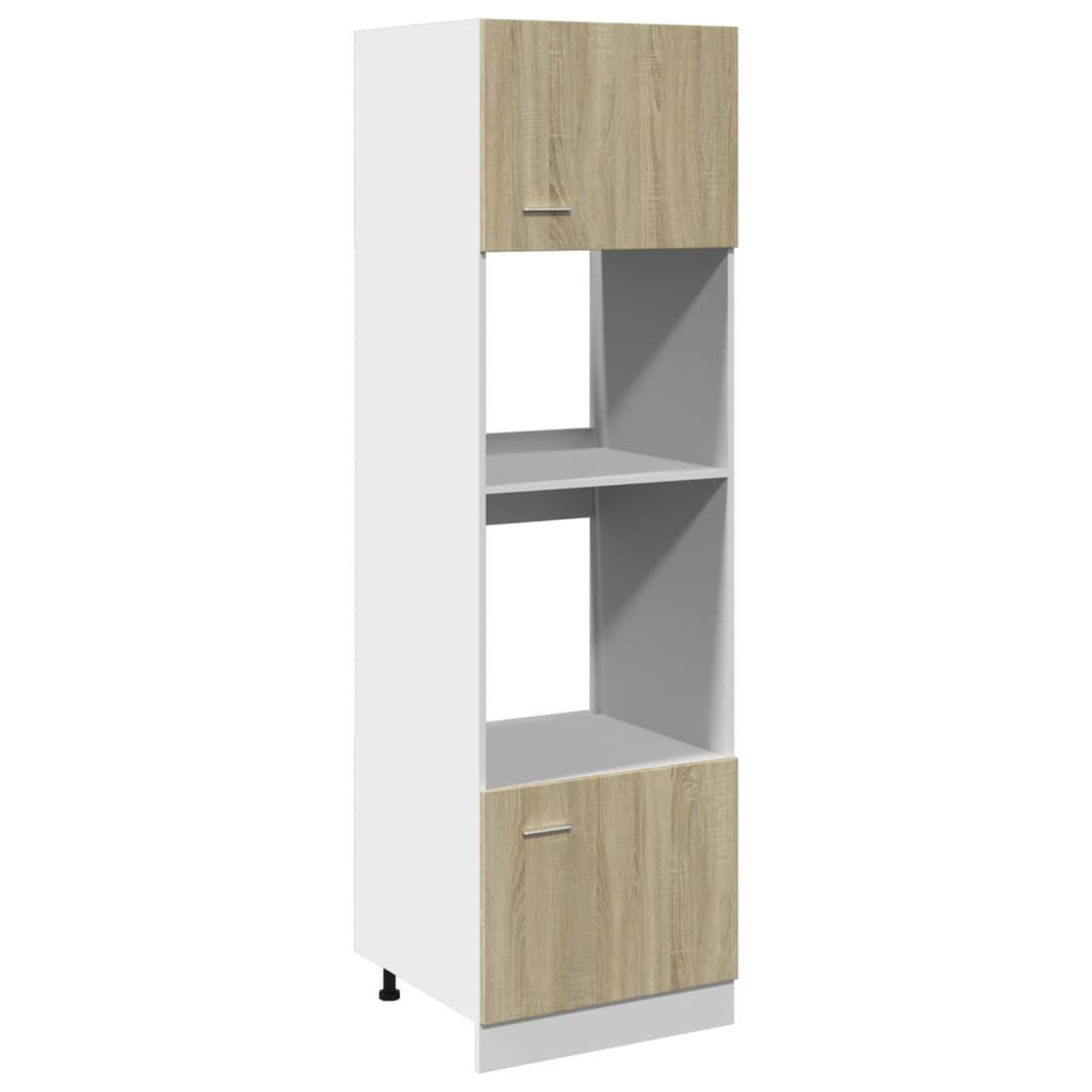 Voir la diapositive 2 : VIDAXL Armoire a micro-ondes Chene sonoma 60x57x207 cm Agglomere