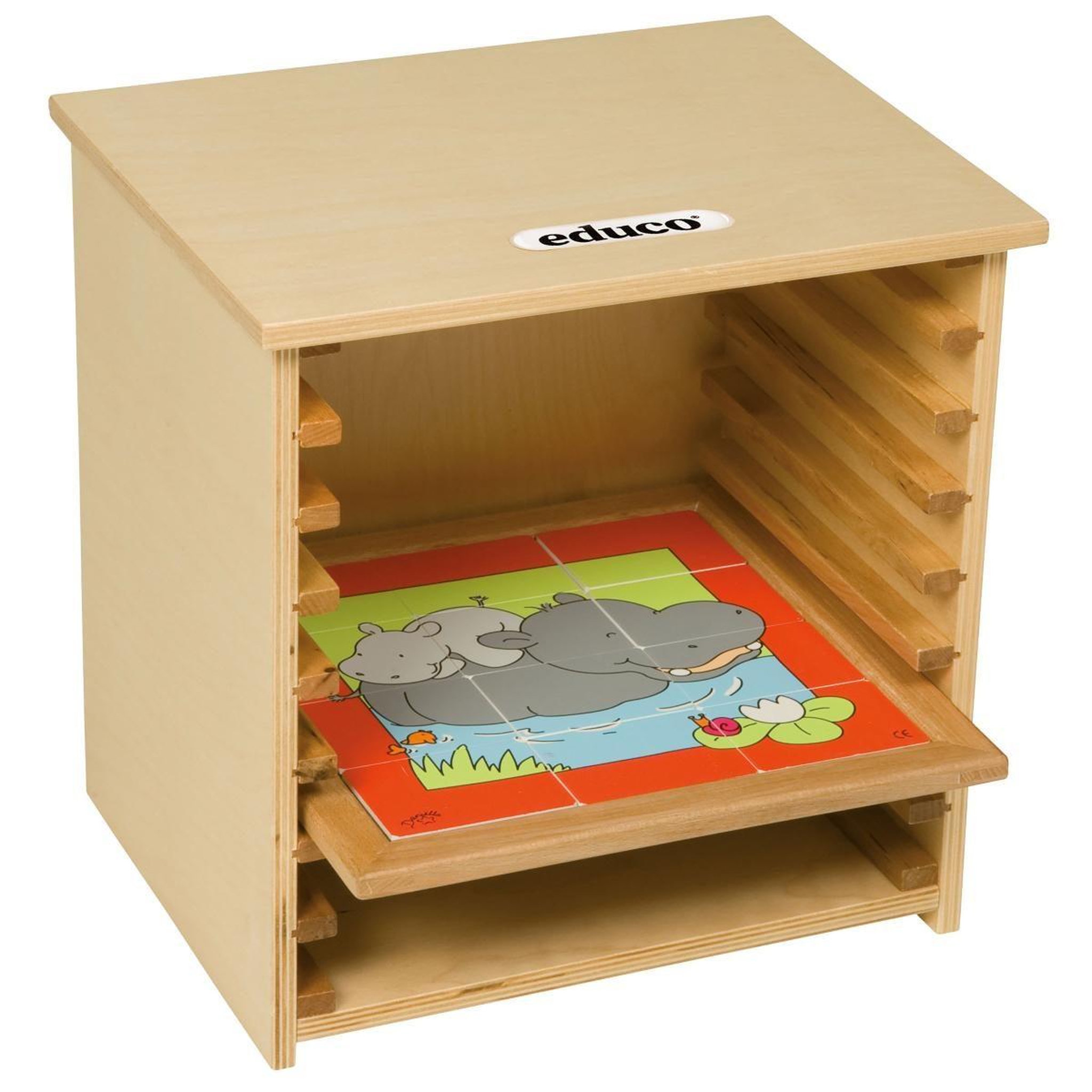 EDUCO Casier de puzzle - tailles de puzzle 24 x 24
