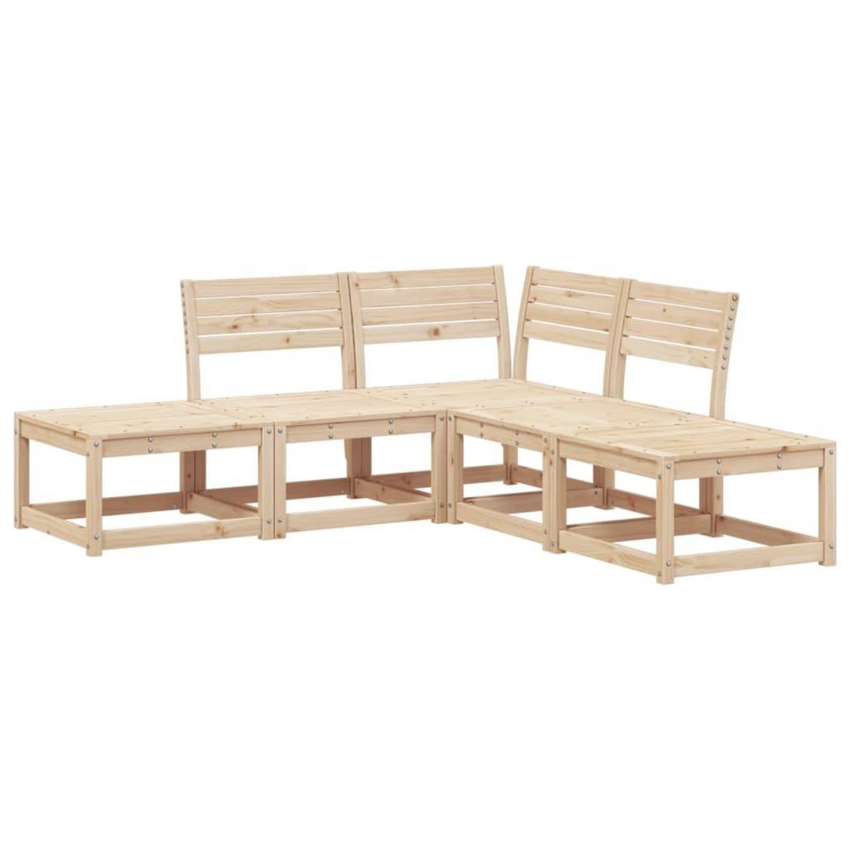 VIDAXL Salon de jardin 5 pcs bois de pin massif