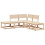Voir la diapositive 2 : VIDAXL Salon de jardin 5 pcs bois de pin massif
