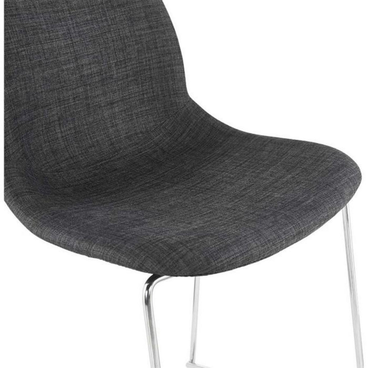 Paris Prix Tabouret de Bar  Tanjan  101cm Gris Foncé & Chromé