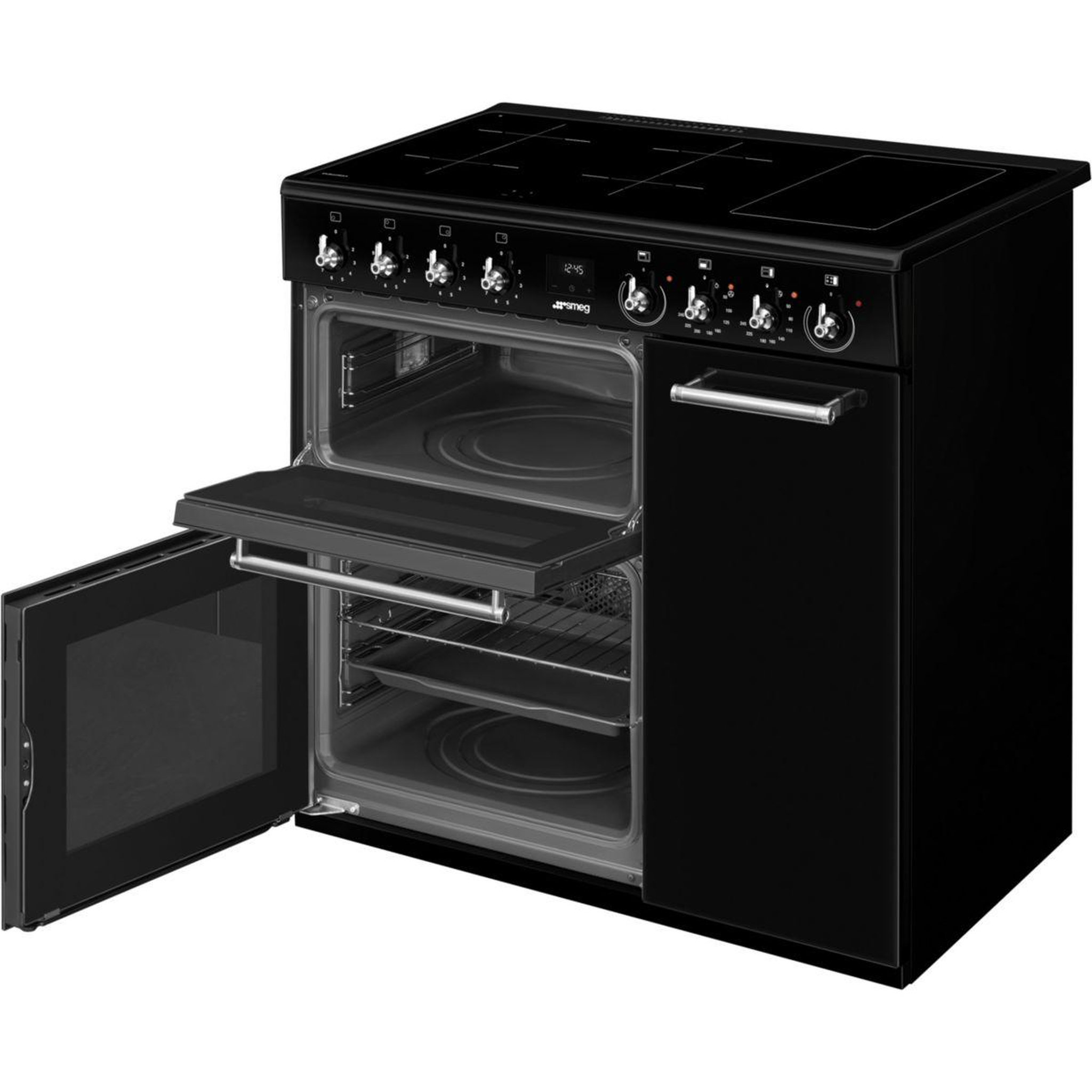 Voir la diapositive 4 : SMEG Piano de cuisson induction cx93imbl
