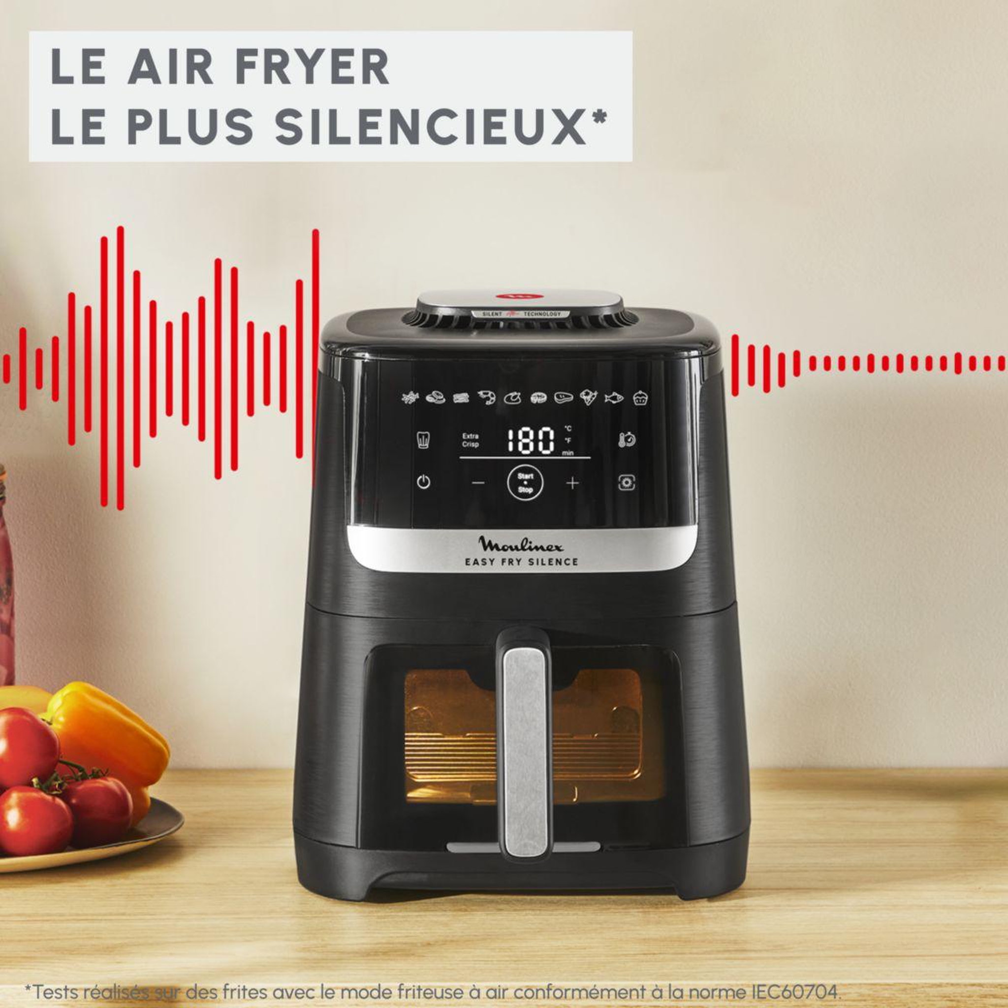 Voir la diapositive 4 : MOULINEX Friteuse sans huile easy fry silence 5l  ez5568f0