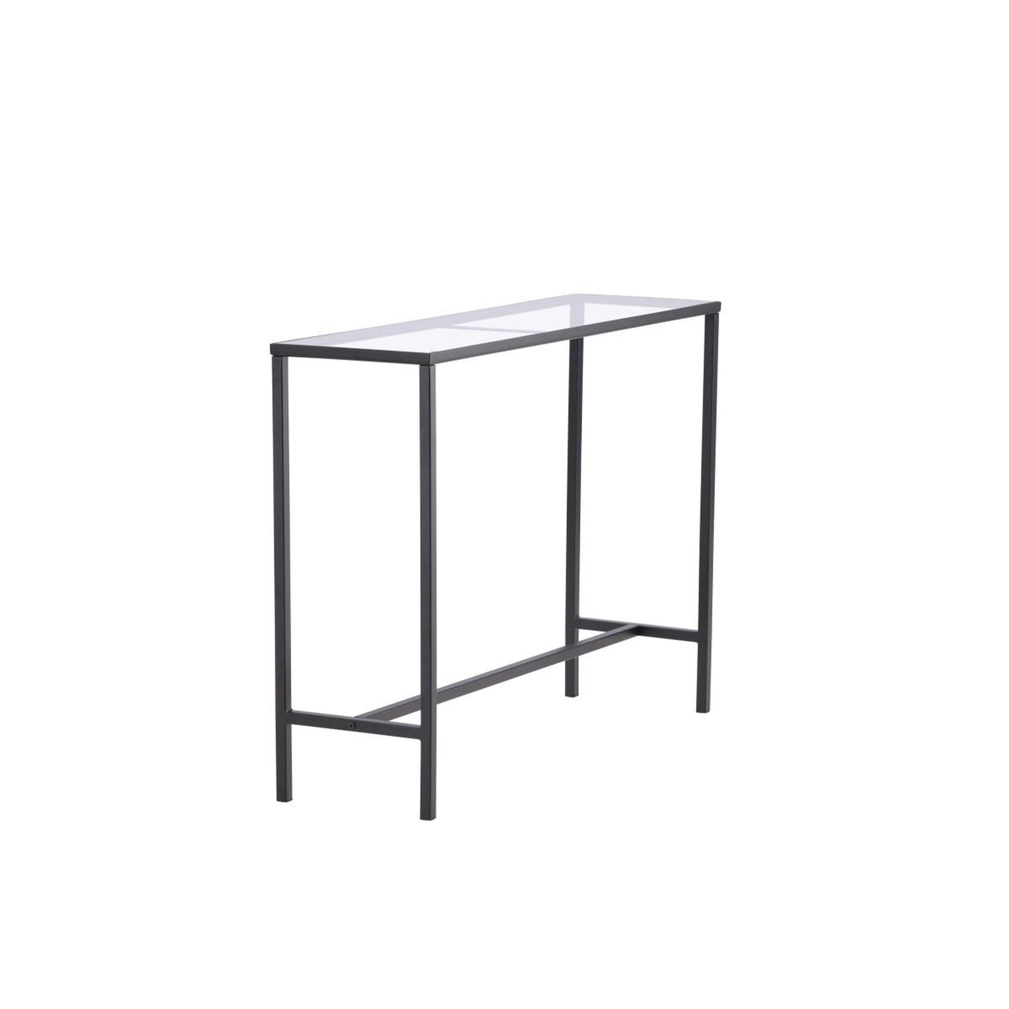 Voir la diapositive 3 : Paris Prix Console design en verre  dipp  100cm noir & transparent