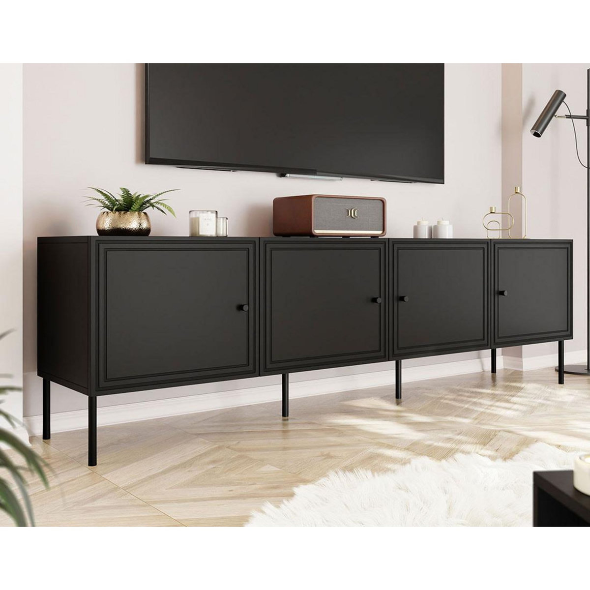 BEST MOBILIER Lavaggi - meuble tv - 4 portes - 200 cm