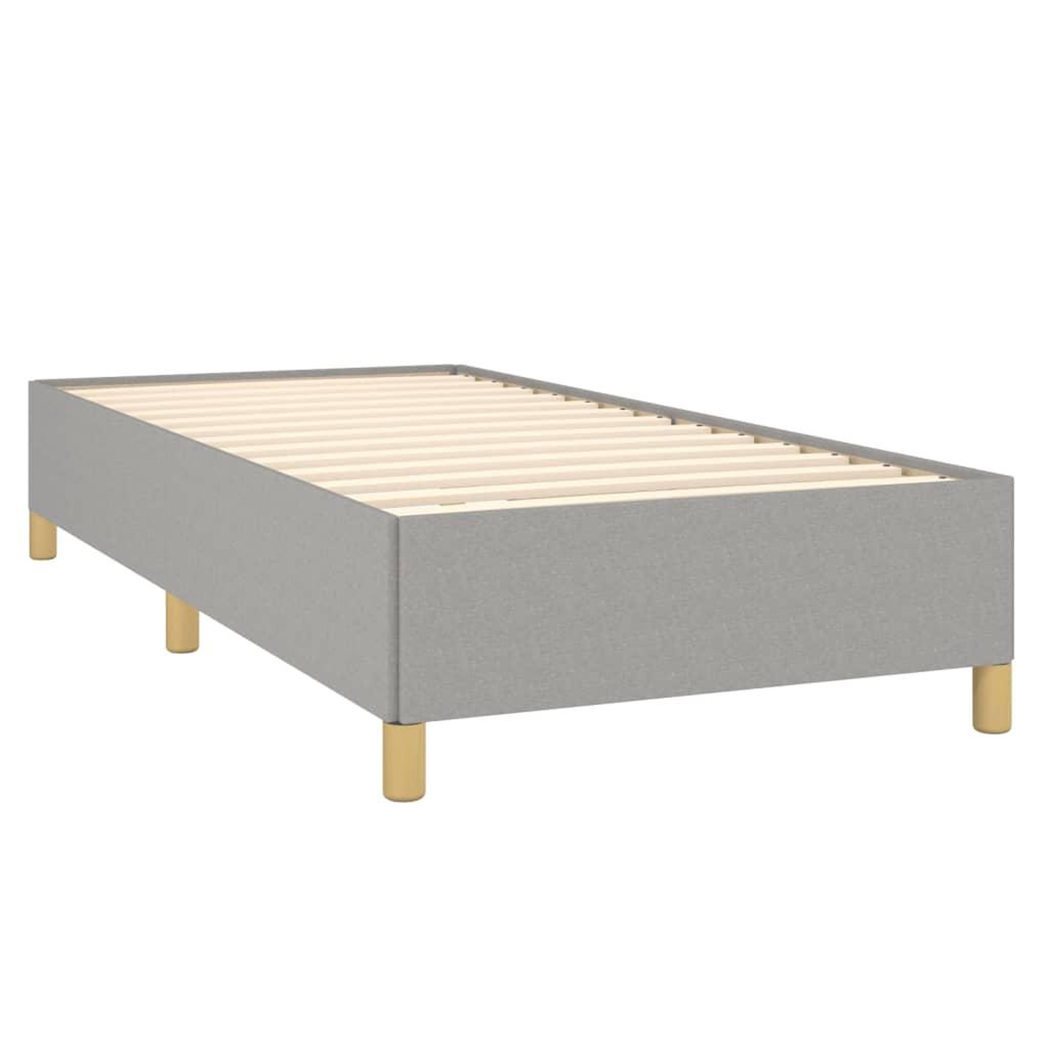 Voir la diapositive 4 : VIDAXL Cadre de lit sans matelas gris clair 80x200 cm tissu