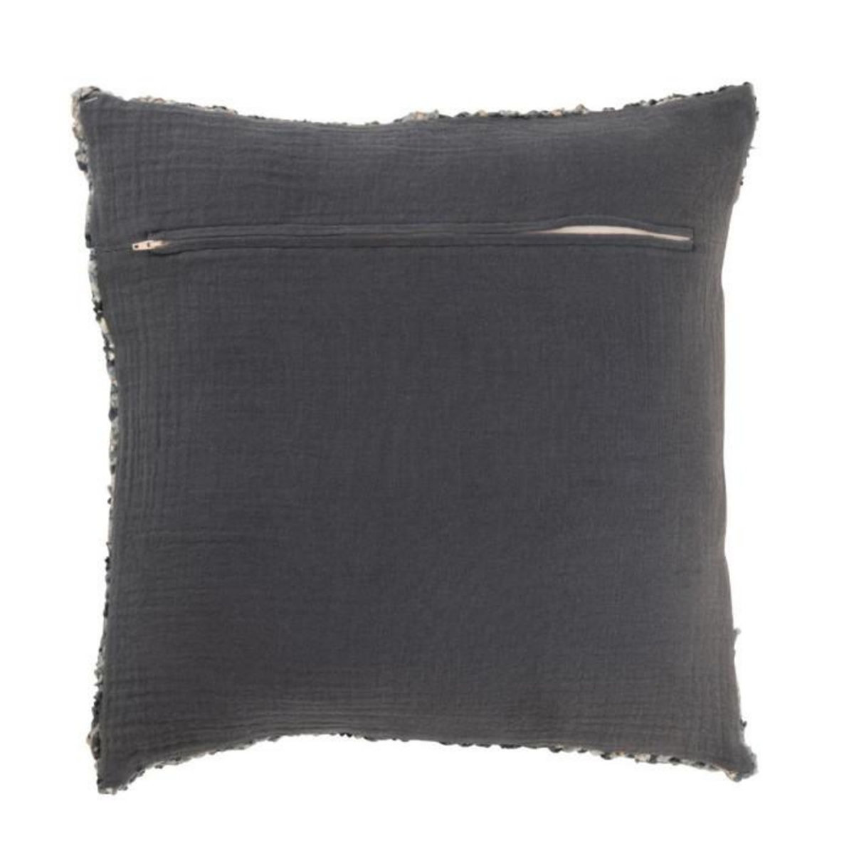 Paris Prix Coussin en Tweed  Cosy  45x45cm Bleu & Blanc