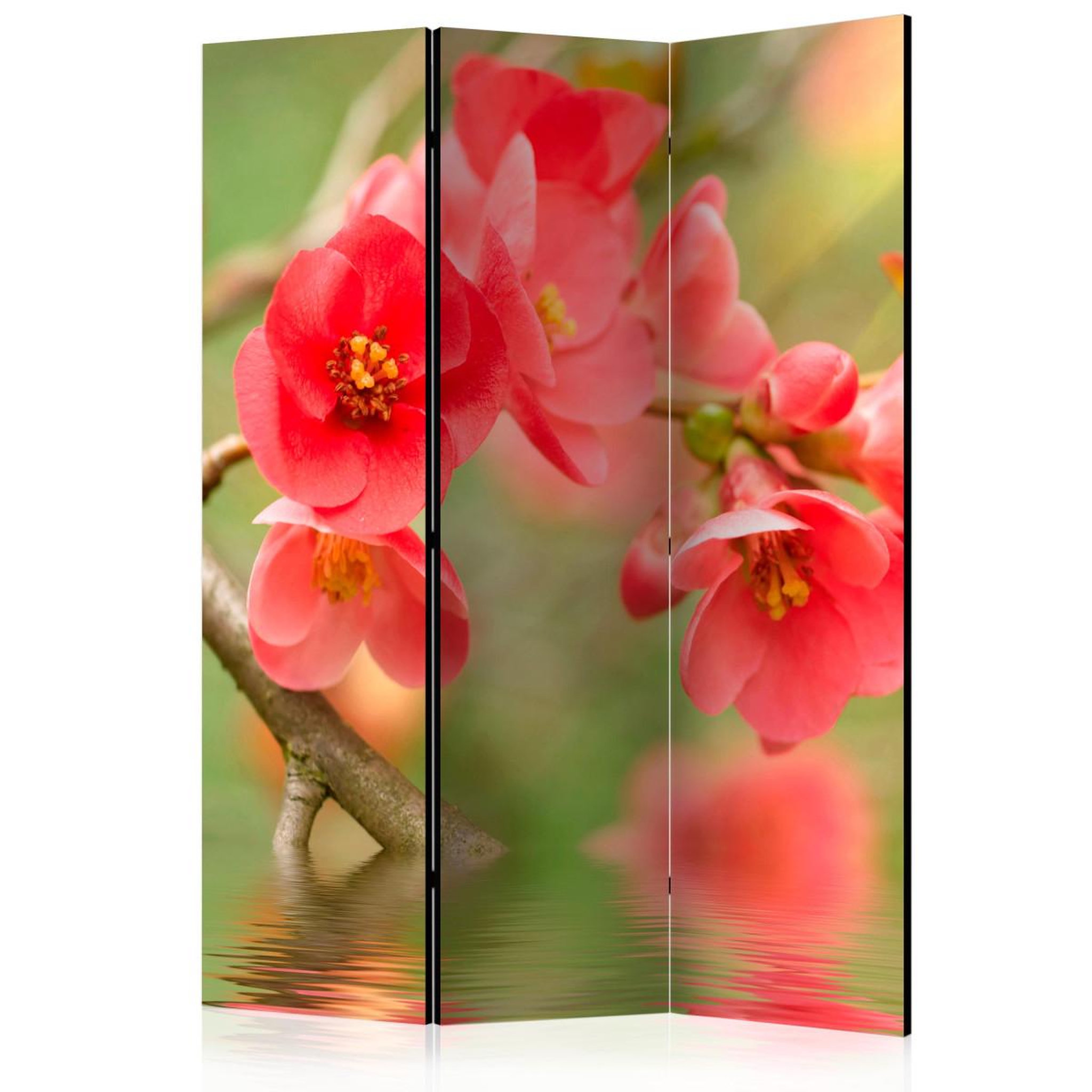 Paris Prix Paravent 3 volets  azalea reflected in the water  135x172cm