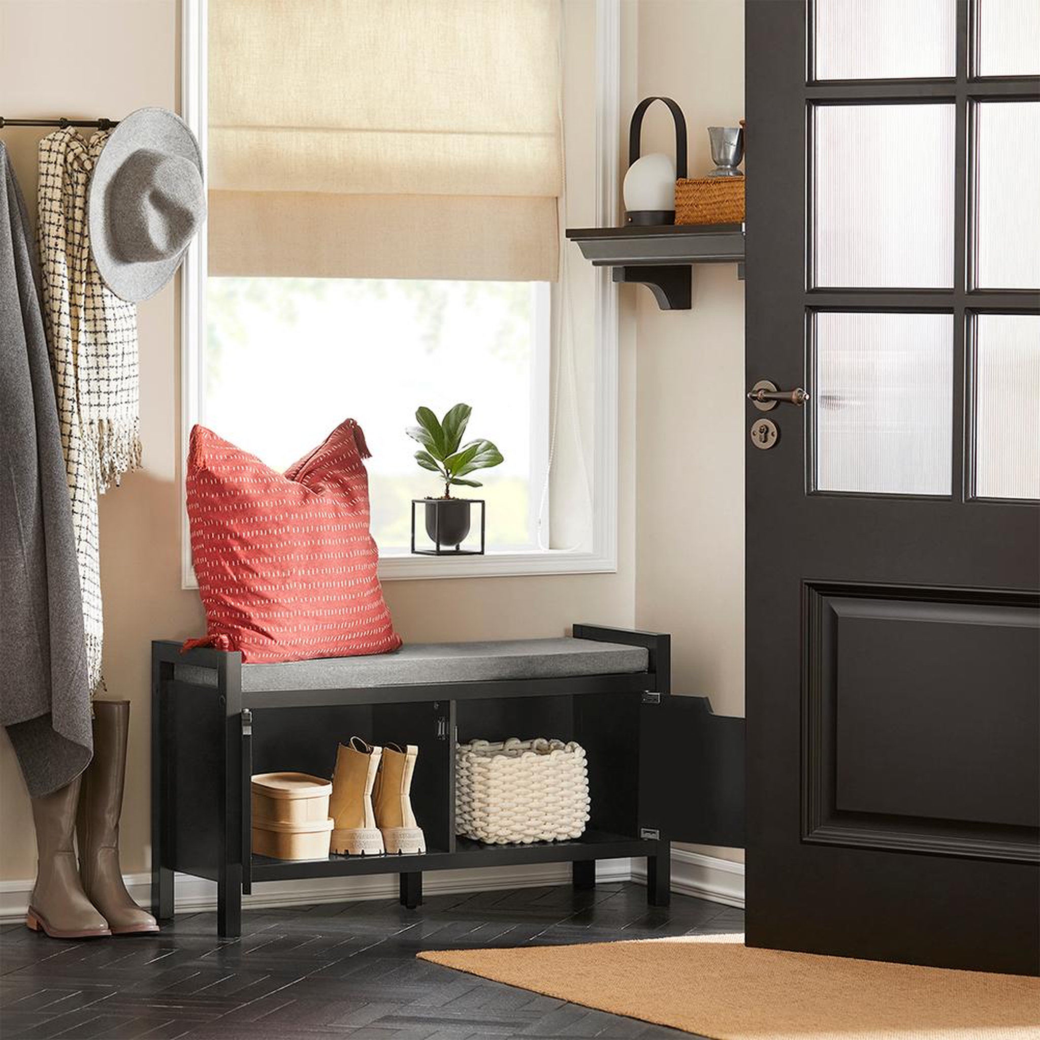 Voir la diapositive 4 : SOBUY SoBuy - Banc de rangement à chaussures avec deux portes - Moderne - FSR63-II