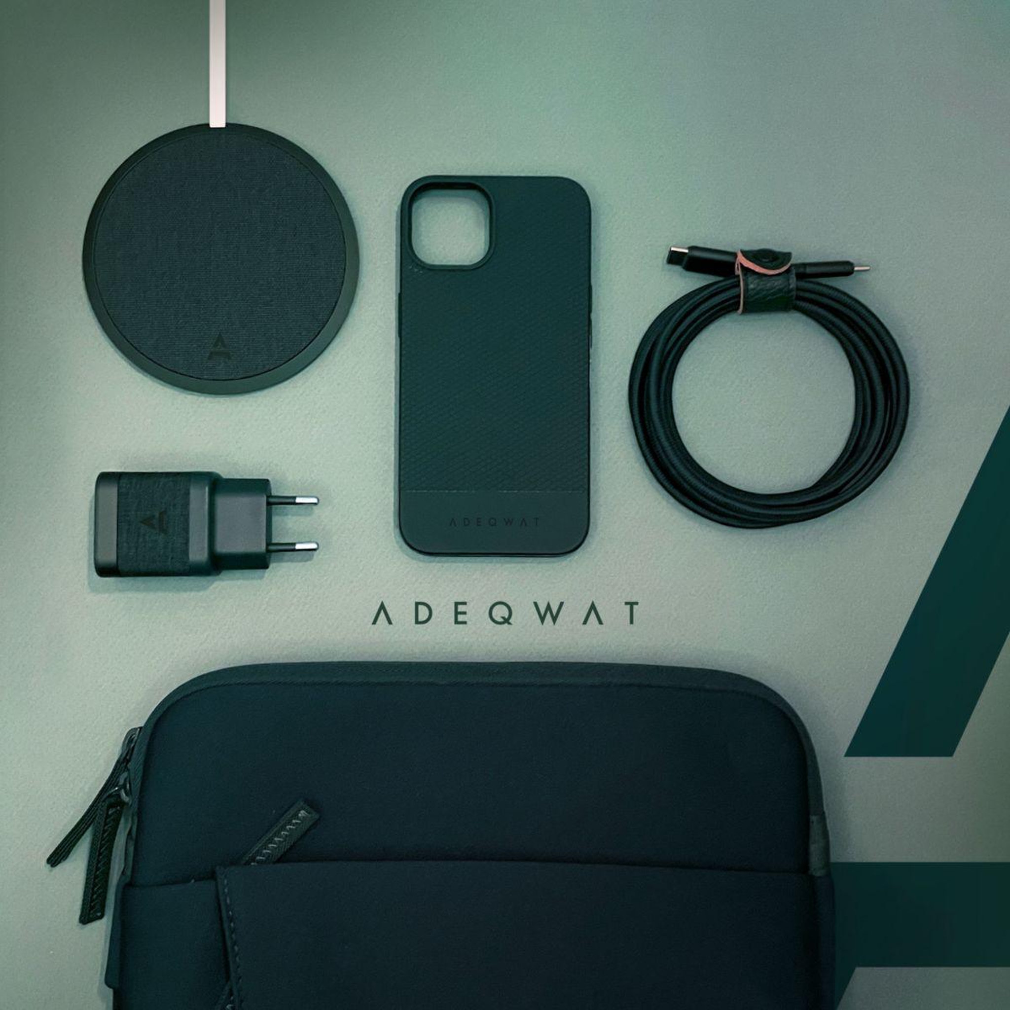 Voir la diapositive 3 : ADEQWAT Câble USB C vers USB-C Dark Red 2m
