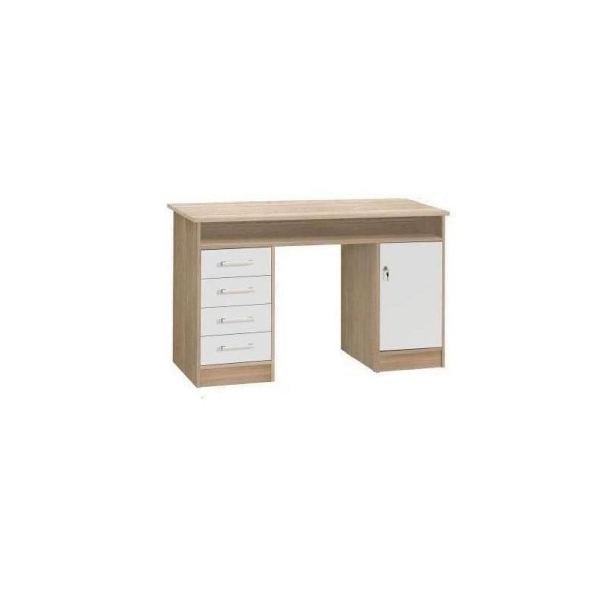 FINLANDEK FINLANDEK Bureau TYO contemporain decor chene et blanc - L 126 cm