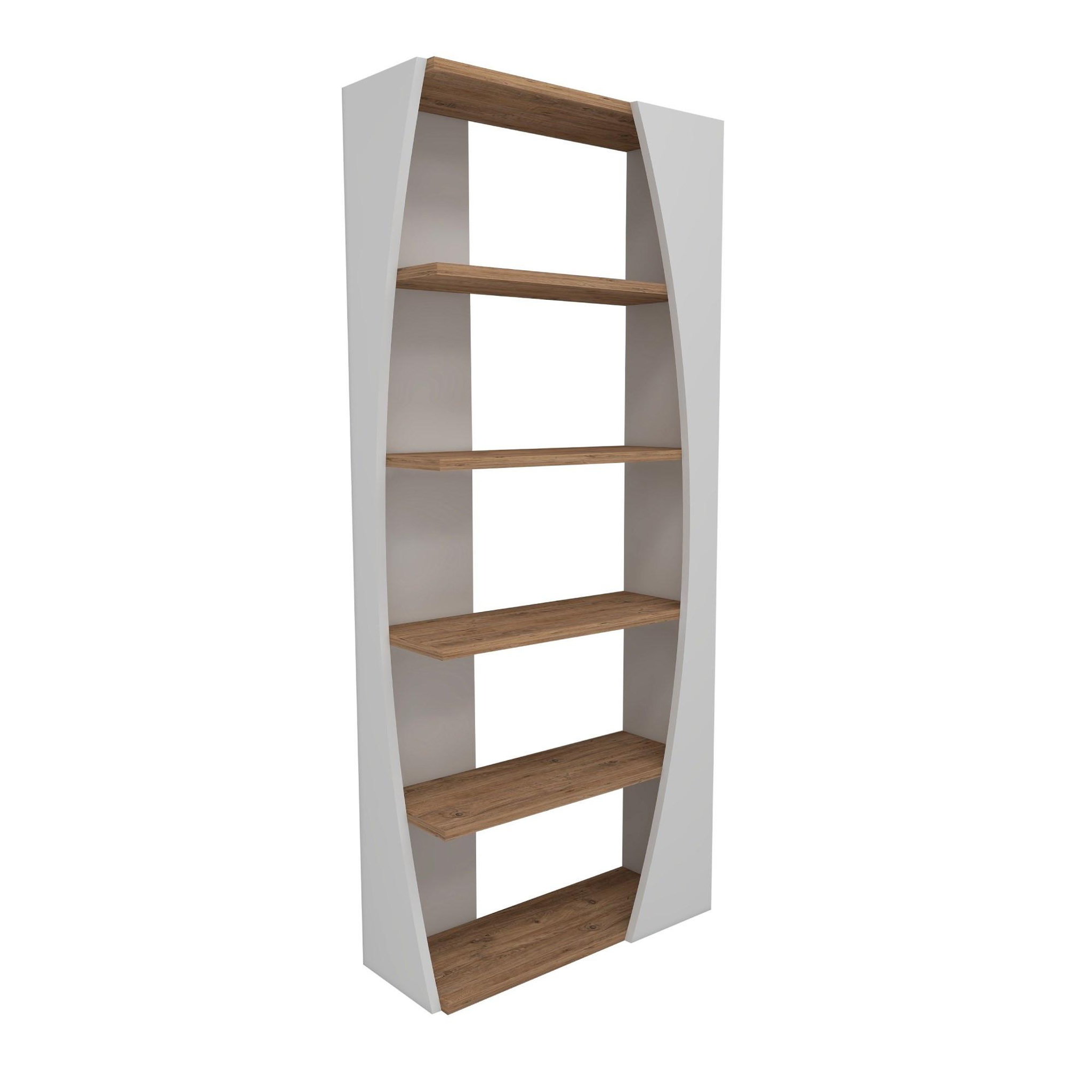 Habitat et Jardin Bibliothèque en bois  selge   - 63 x 23 x 150 cm - pin atlantiqueblanc