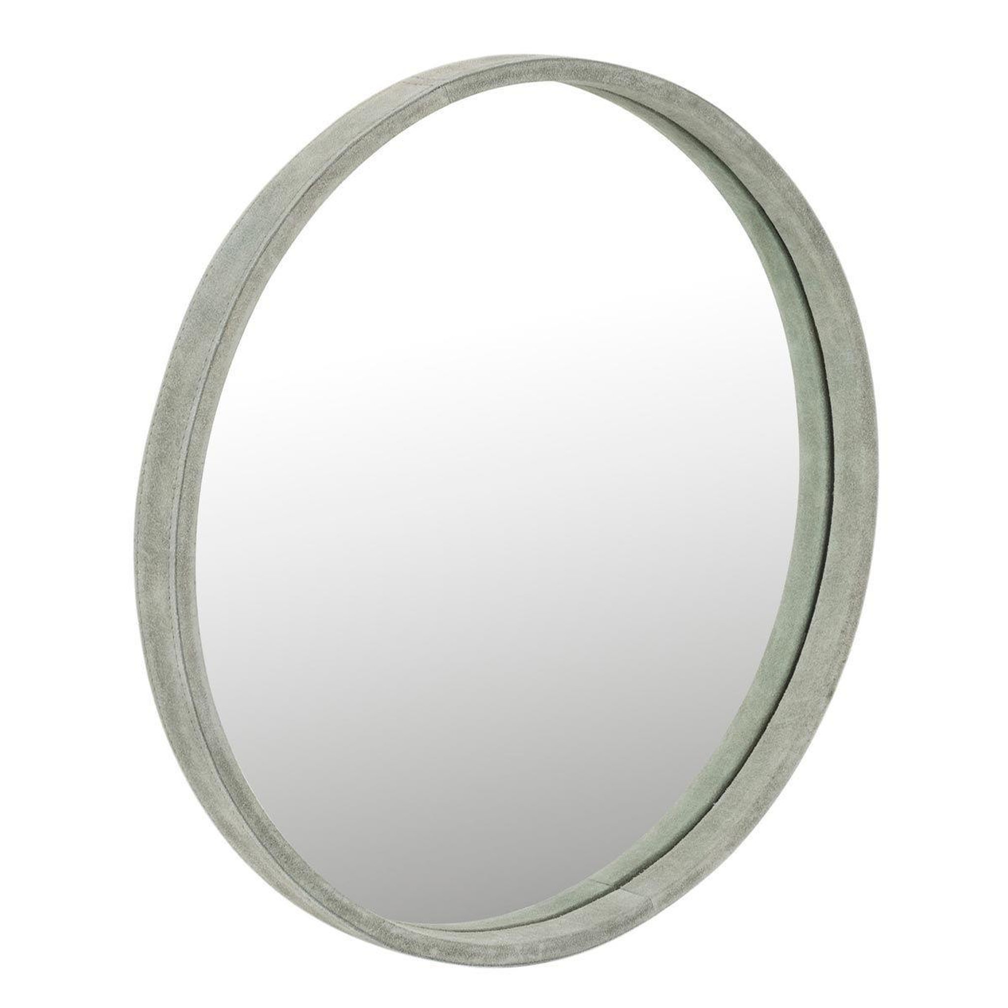 Voir la diapositive 1 : J-LINE Miroir Mural Design en Cuir  Tortu  60cm Vert