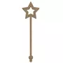  Baguette étoile en bois MDF à décorer - 34 x 10 cm