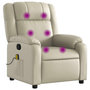 Voir la diapositive 2 : VIDAXL Fauteuil inclinable de massage Creme Similicuir