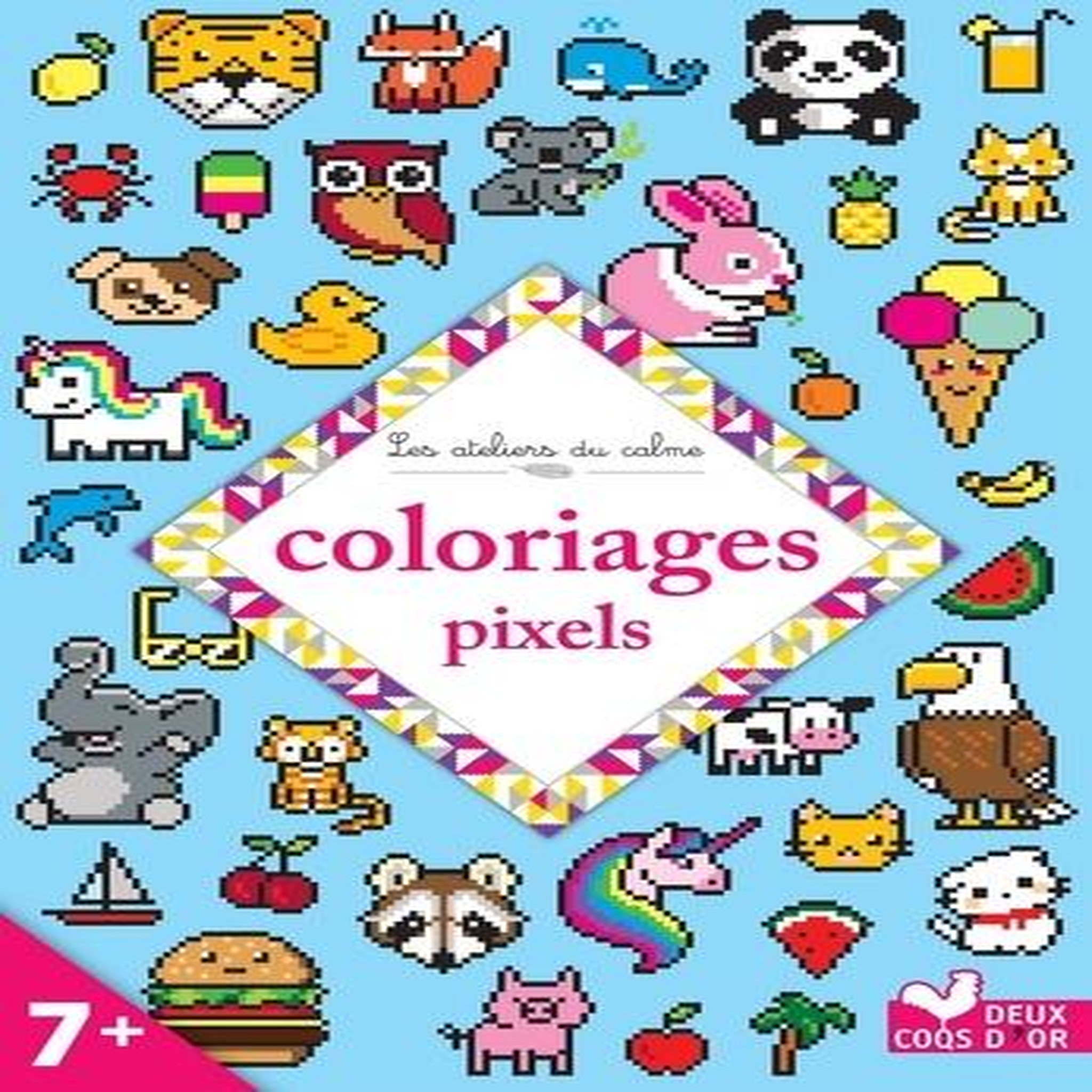COLORIAGES PIXELS, Deux Coqs d'or
