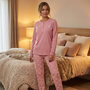 Voir la diapositive 2 : OZABI OZABI Ensemble Pyjama Long Femme Haut Manches Longues