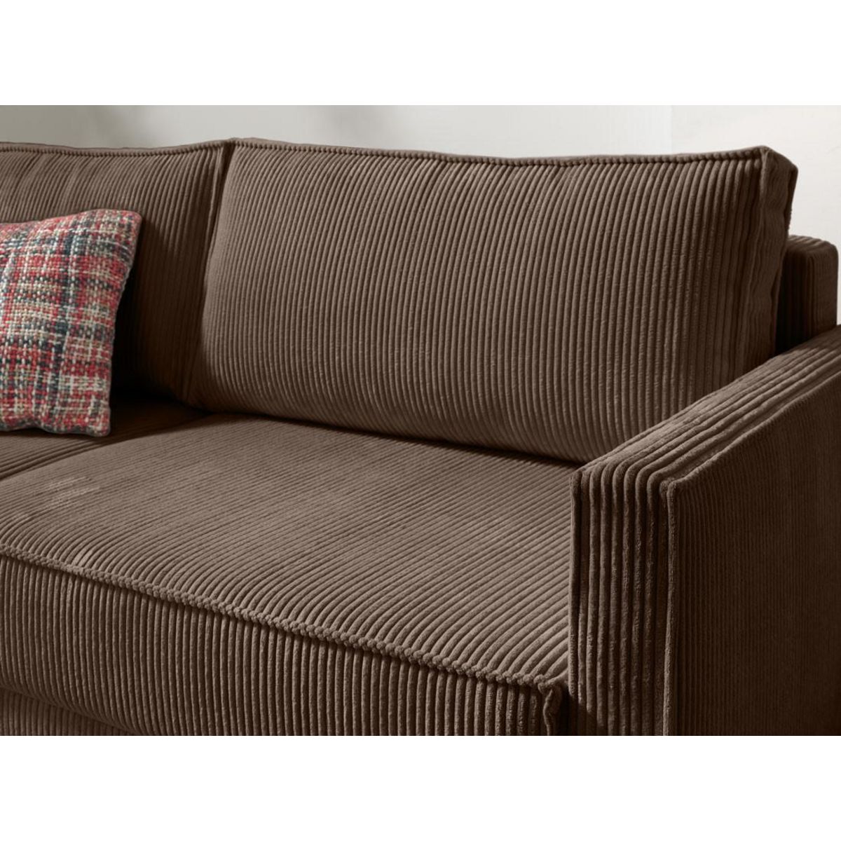 LISA DESIGN Charlie - canapé 3 places convertible avec coffre - en velours côtelé