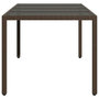 Voir la diapositive 5 : VIDAXL Table de jardin avec dessus en verre marron resine tressee