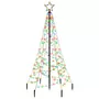 VIDAXL Sapin de Noël avec piquet Colore 200 LED 180 cm