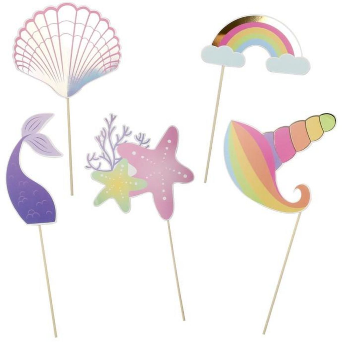 Paris Prix Lot de 10 Bâtons Photo  Licorne & Sirène  20cm Multicolore