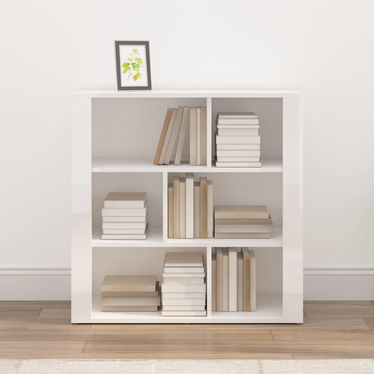 VIDAXL Buffet Blanc brillant 80x30x80 cm Bois d'ingenierie