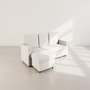 Voir la diapositive 5 : BEST MOBILIER Meiya - canapé d'angle réversible 4 places convertible avec coffre en tissu