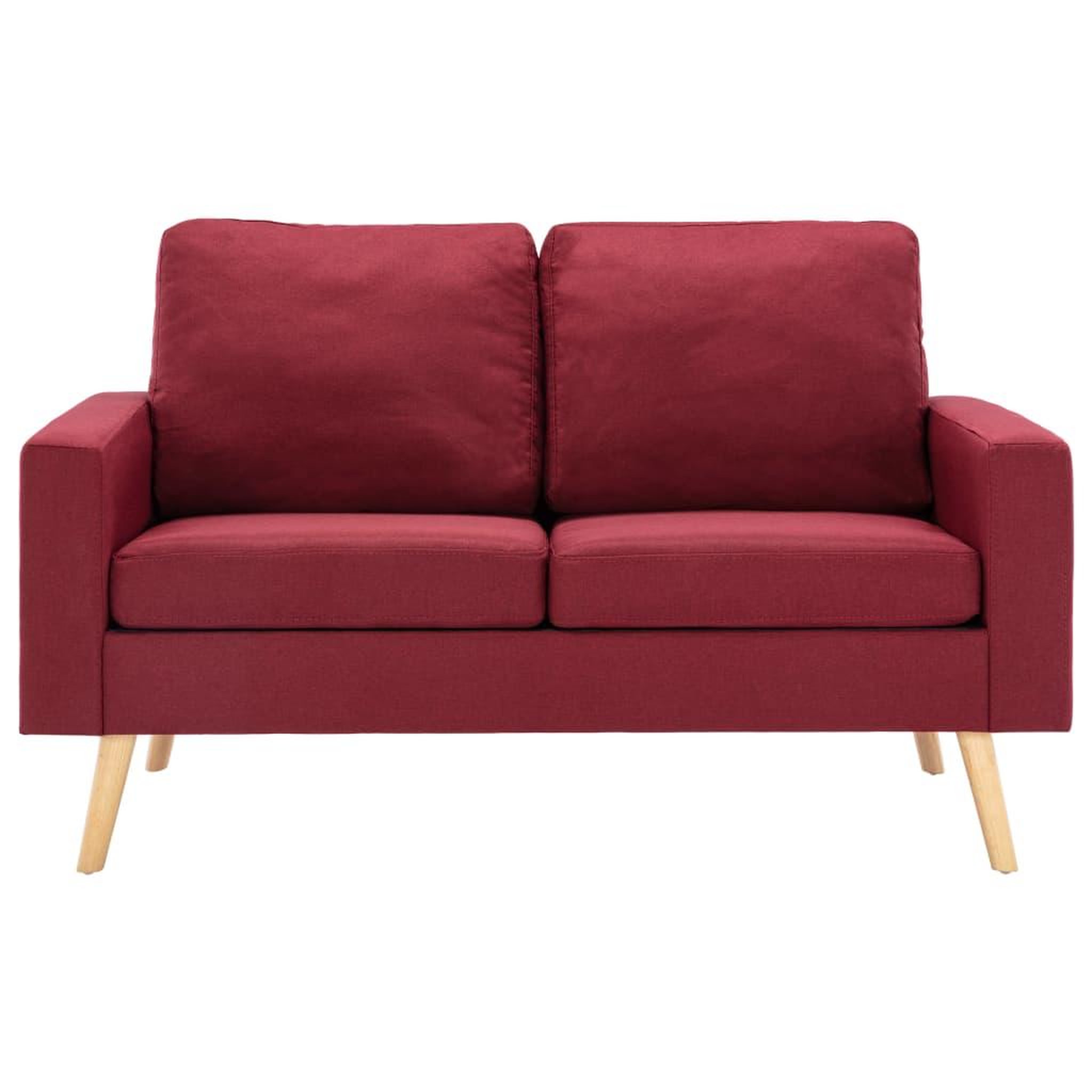 Voir la diapositive 3 : VIDAXL Canape a 2 places Rouge bordeaux Tissu
