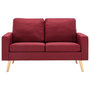 Voir la diapositive 3 : VIDAXL Canape a 2 places Rouge bordeaux Tissu