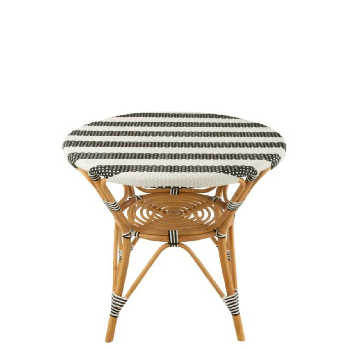 Paris Prix Table à Manger en Rotin  Danial  90cm Noir