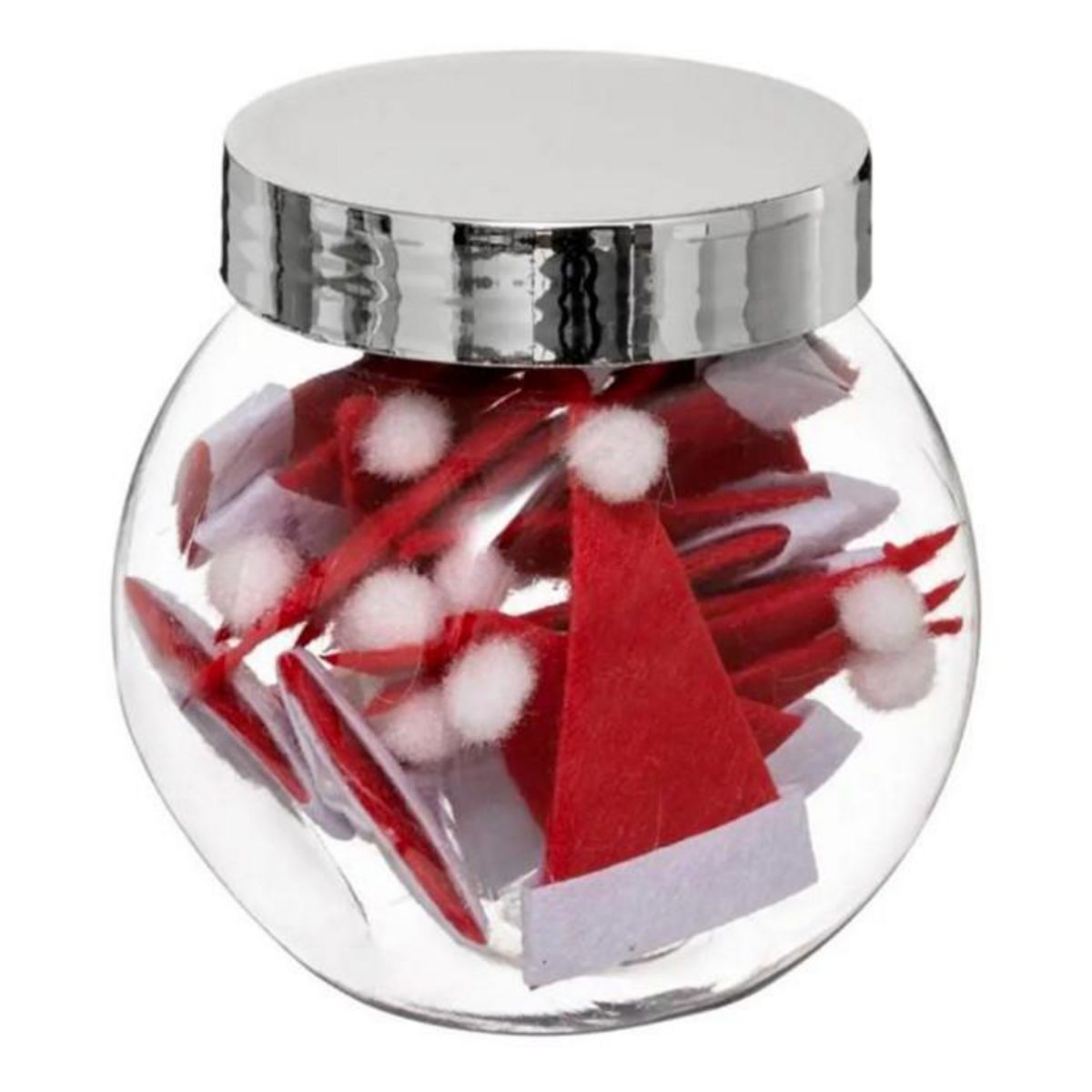 ATMOSPHERA Lot de 18 Bonnets de Noël  Bocal  7cm Rouge