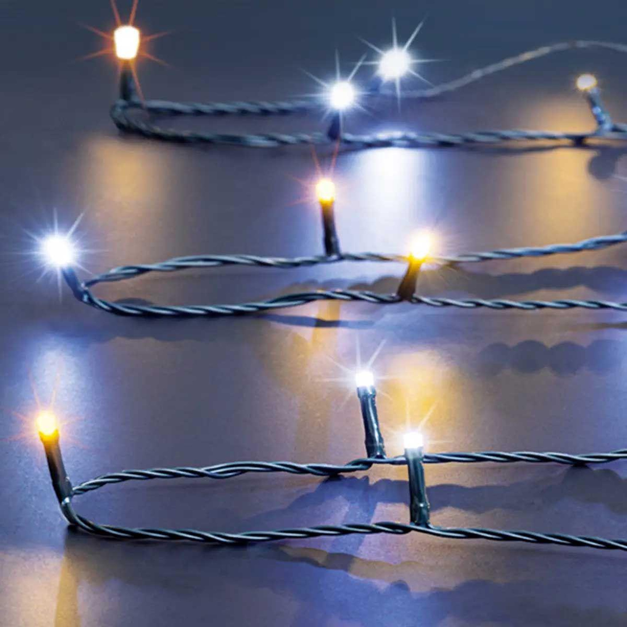FEERIC LIGHT & CHRISTMAS Guirlande lumineuse extérieur  240 led  24m blanc chaud & froid